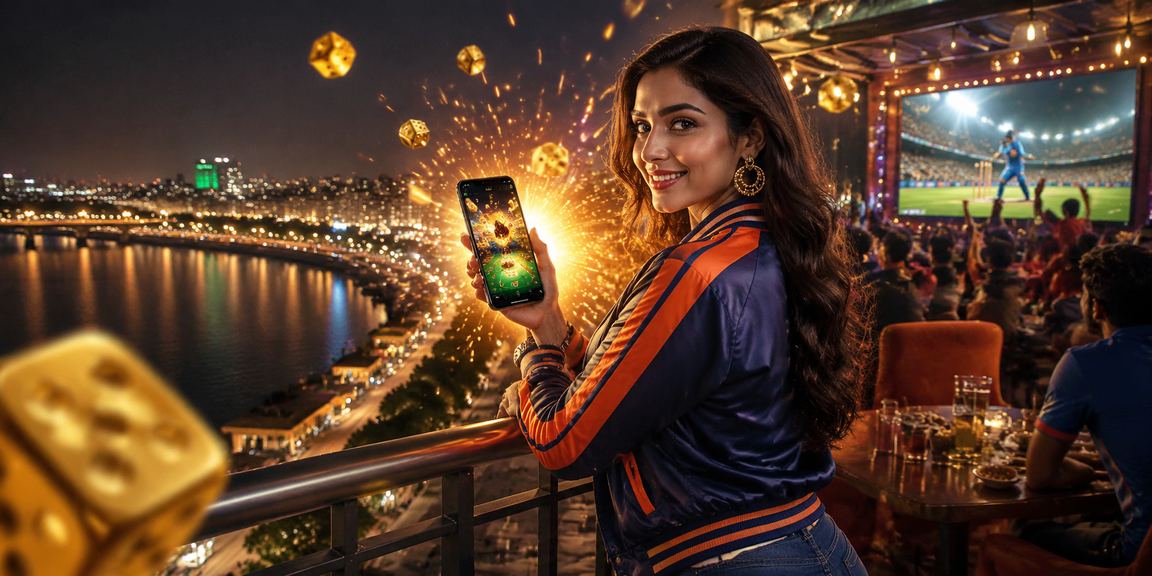 Mobile user enjoying live casino games and slot reels in India
